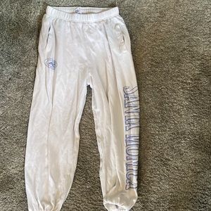 White sweatpants from Garage